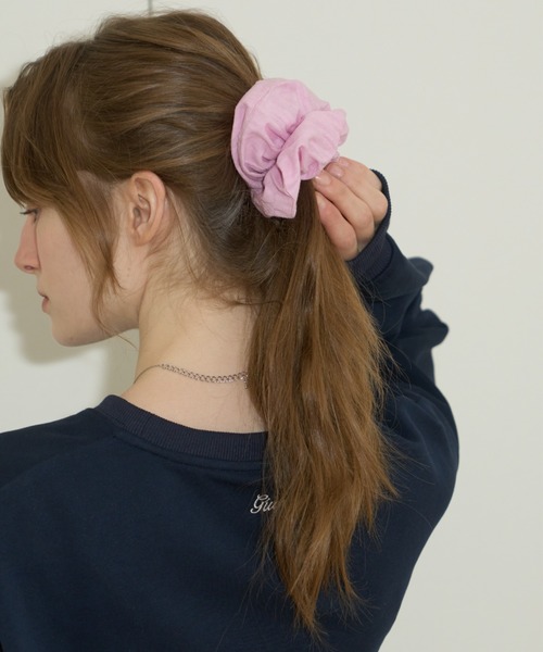 GIUNON シュシュ embroidery cotton big chouchou / エンブロイダリー