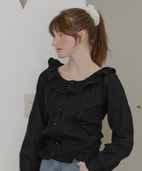 GIUNON シュシュ embroidery cotton big chouchou / エンブロイダリー