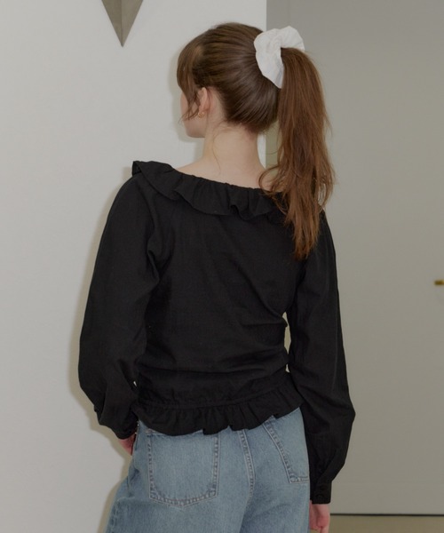 GIUNON シュシュ embroidery cotton big chouchou / エンブロイダリー