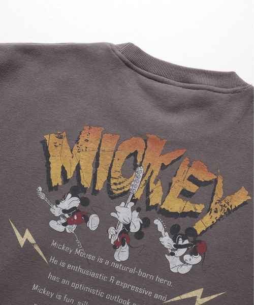 Disney 襤褸 裏起毛 ミッキーマウス BORO sweat hood ボロ Disney（ディズニー） トレーナー スウェット 「DISNEY/ディズニー