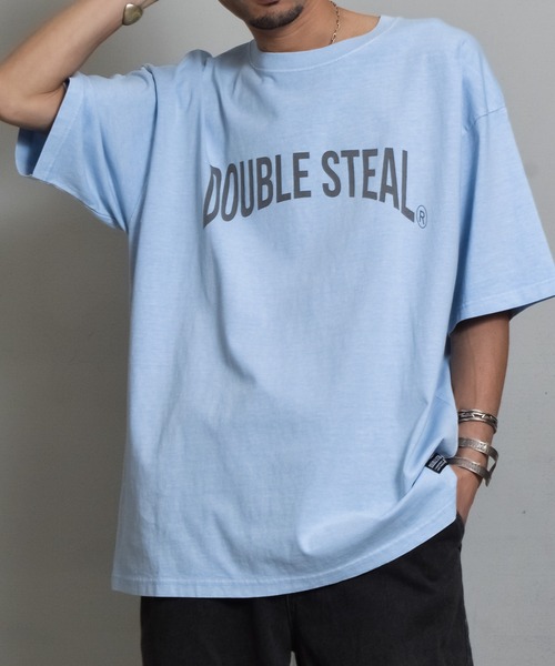 DOUBLE STEAL（ダブルスティール） tシャツ ピグメントアソートロゴ