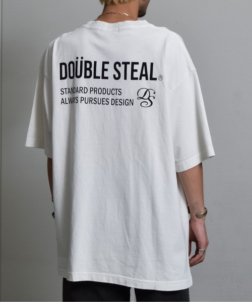 DOUBLE STEAL（ダブルスティール） tシャツ ピグメントアソートロゴ