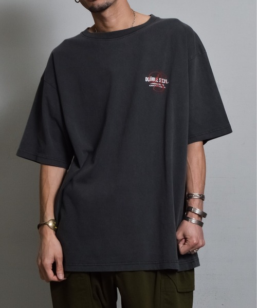 DOUBLE STEAL（ダブルスティール） tシャツ ピグメントアソートロゴ