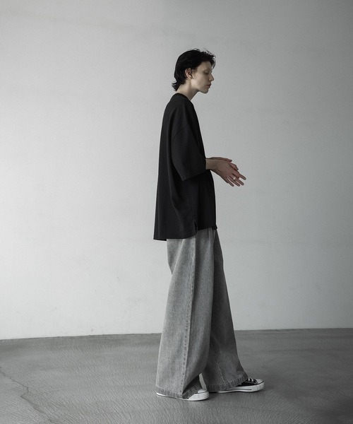「remer」 加工デニムパンツ MEDIUM サックスブルー メンズ