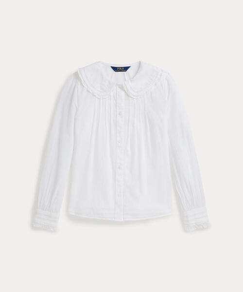 【美品】Polo Ralph Lauren 女子長袖フリルブラウス130cm Polo Ralph Lauren Childrenswear ブラウス シャツ フリル