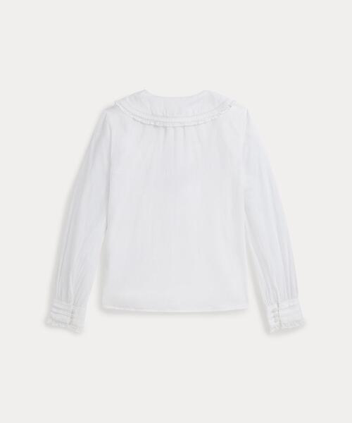 【美品】Polo Ralph Lauren 女子長袖フリルブラウス130cm 美品】Polo Ralph Lauren 女子長袖フリルブラウス130cm - メルカリ