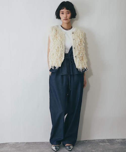 未使用 コラム オールインワン サロペット コンビネゾン 新品 エストネーション エストネーション ESTNATION 24AW ドライワッシャーコンビネゾン