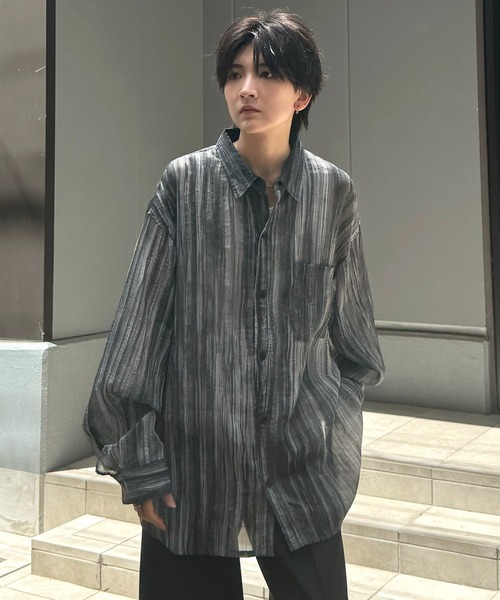 「Confirm」 長袖シャツ M ライム メンズ_画像4