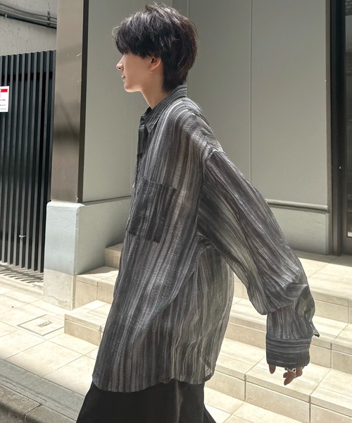 「Confirm」 長袖シャツ M ライム メンズ_画像7