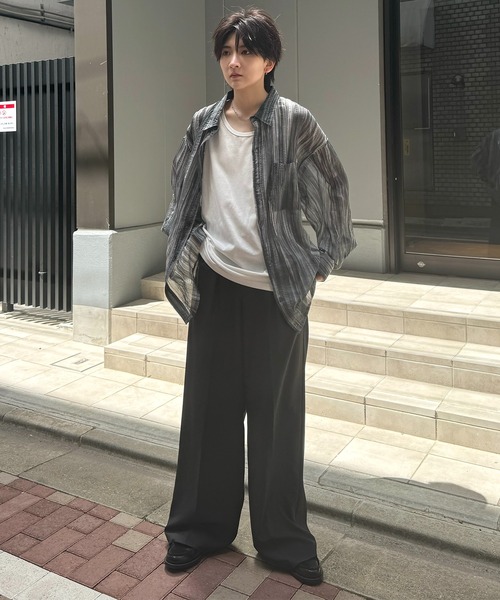 「Confirm」 長袖シャツ M ライム メンズ_画像9