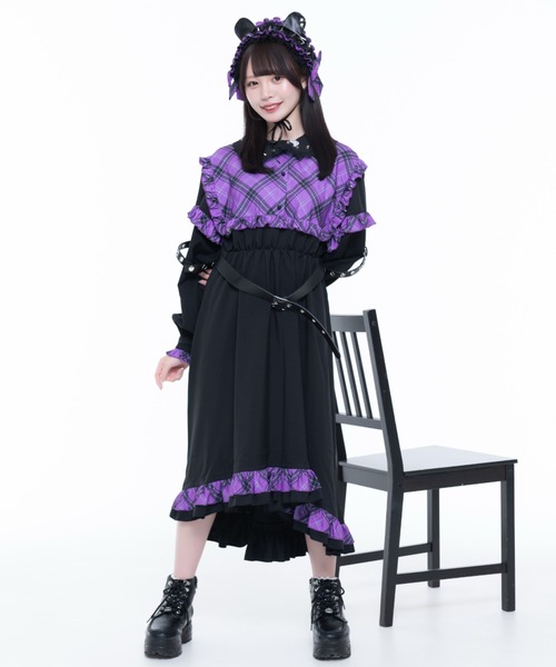 セットアップ 「TRAVAS TOKYO/トラバス トーキョー」チェック切替ワンピース レディース