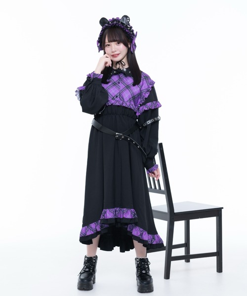 セットアップ 「TRAVAS TOKYO/トラバス トーキョー」チェック切替ワンピース レディース_9