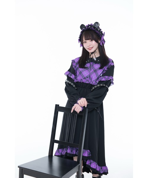 セットアップ 「TRAVAS TOKYO/トラバス トーキョー」チェック切替ワンピース レディース_10