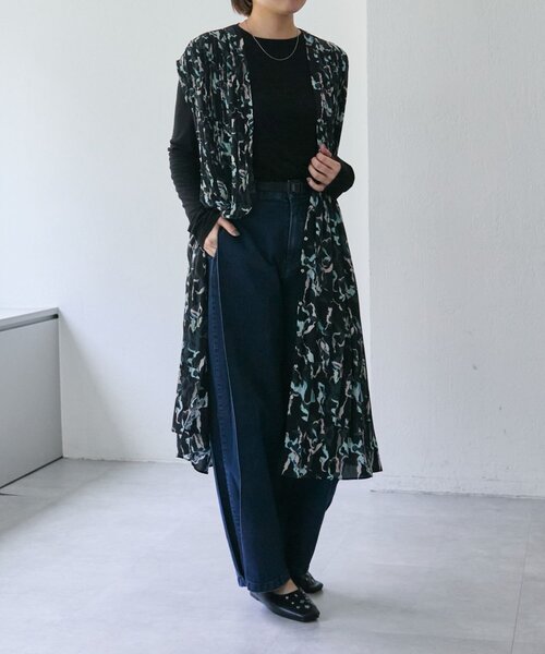 ear PAPILLONNER チュニック プリーツジレワンピース「SUM1