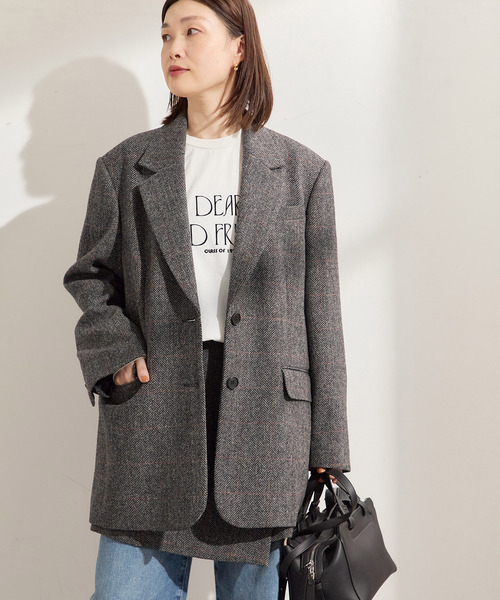 ジャーナルスタンダードレサージュ　ウール　テーラードジャケット グレー セール】【ROHE/ロヘ】Fitted wool blazer：ジャケット（テーラード