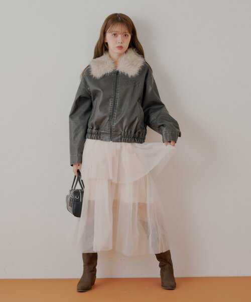 Chico（チコ） ブルゾン アウター 「ファー取り外し可能」フェイク