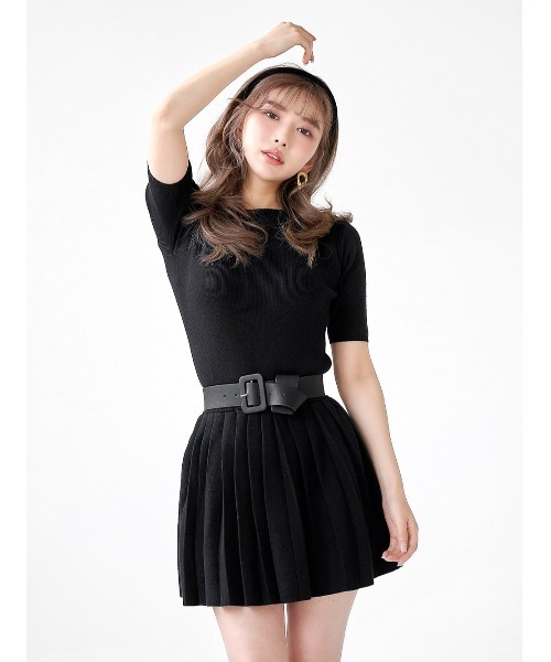 Darich（ダーリッチ） 半袖ワンピース FREE ブラック レディース