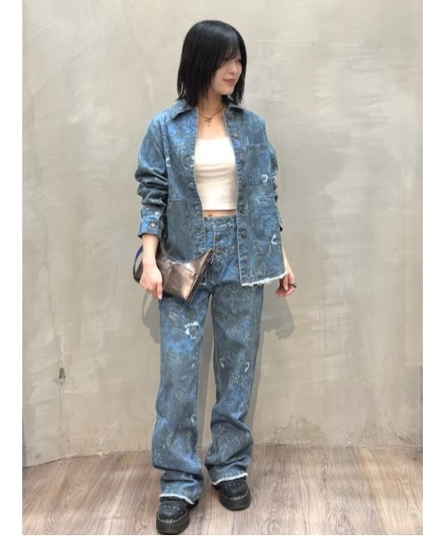 JOINT WORKS ペイズリー テーラードジャケット セットUP L ブルー Desigual（デシグアル） ジャケット テーラードジャケット ブルー