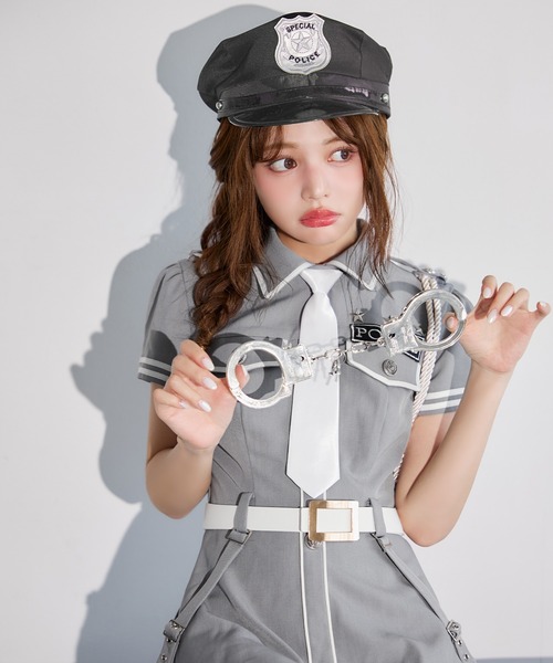 sugar nine コスプレ ポリスフレアミニワンピース「コスプレ4点セット