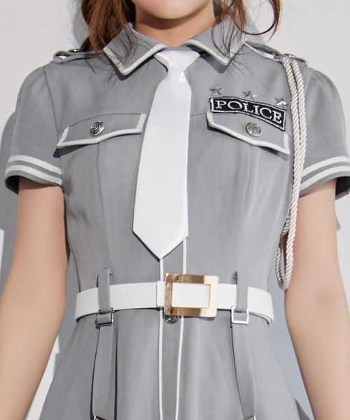 ポリスフレアワンピース suger ハロウィン】ポリスフレアワンピース【コスプレ5点セット】【S-XL