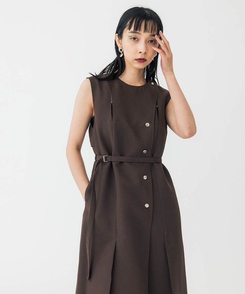 HYSTERIC◇長袖ワンピース/FREE/アクリル/BLK/ボーダー/01243NO03