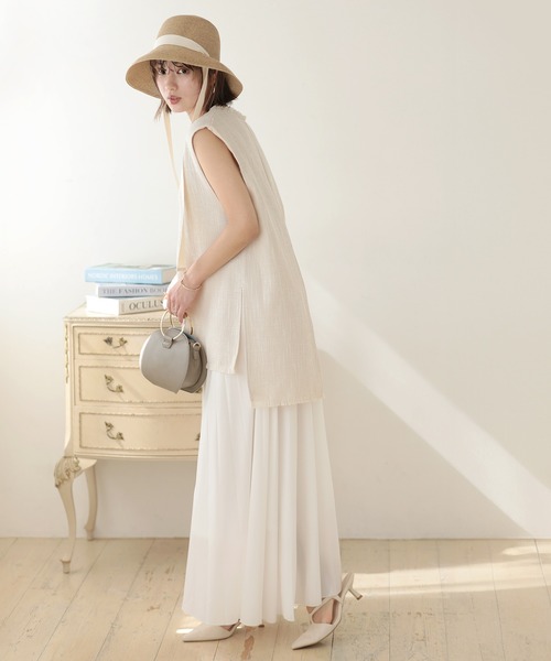 「Little＆More」 ストローハット FREE ブラック レディース_画像5