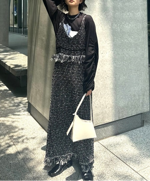 Ameri（アメリ） ワンピース UND TWEED JUMPER SKIRT KNIT DRESS 