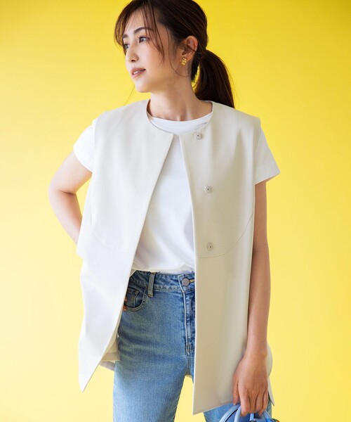 「組曲」 半袖Tシャツ 2 ピンク レディース_画像3