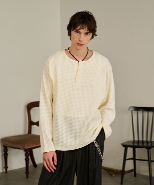 Forte tシャツ Thermal Texture Henley Top/サーマルテクッスチャー