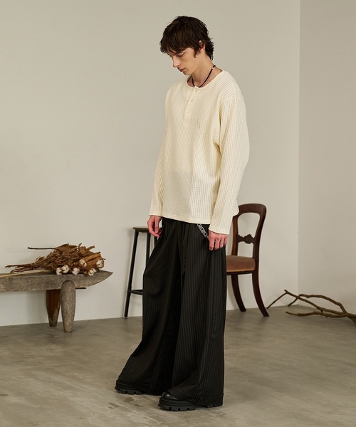 Forte tシャツ Thermal Texture Henley Top/サーマルテクッスチャー