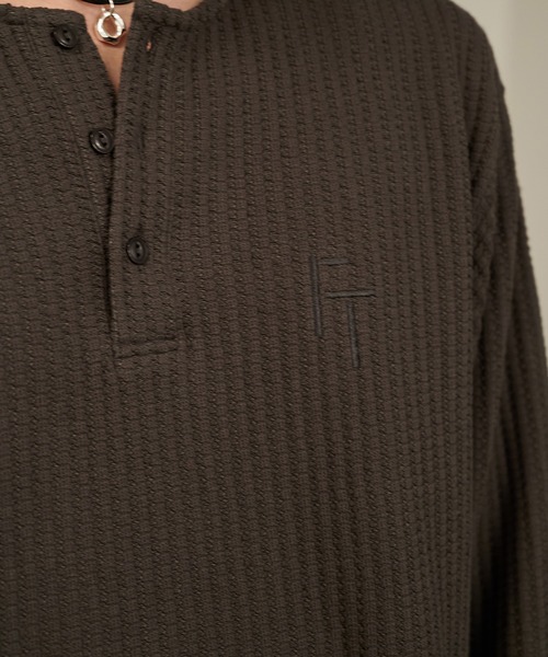 Forte tシャツ Thermal Texture Henley Top/サーマルテクッスチャー
