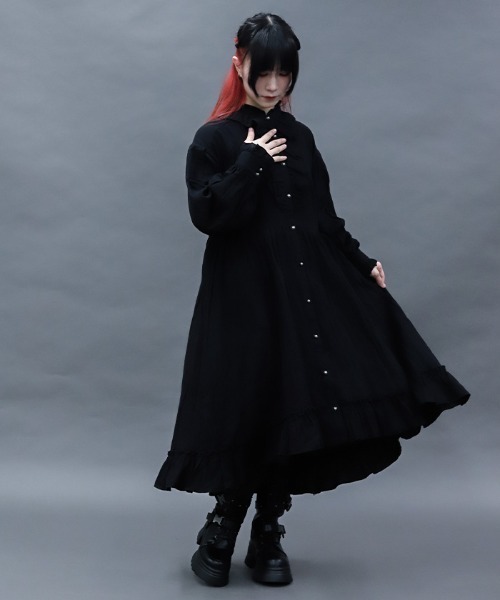 NIBBLE POISON（ニブルポイズン） ワンピース ガーゼフリルシャツ