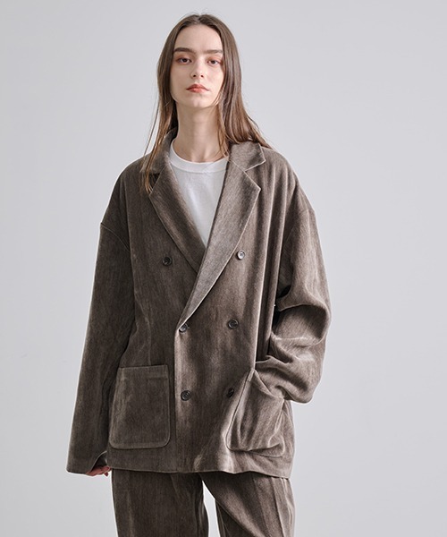 Revo. ジャケット テーラードジャケット シェニール織り ダブル