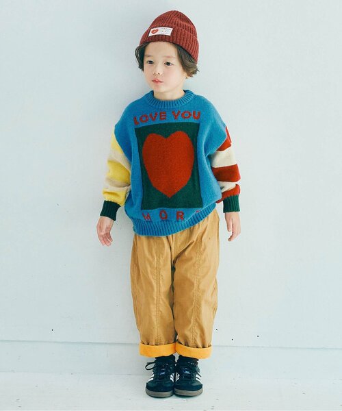 パンツ 「ジュニア対応」ぬくぬくなのにかっこいい裏フリースのワイドパンツ キッズ 子供服 男の子 女の子 | p.premier | 18