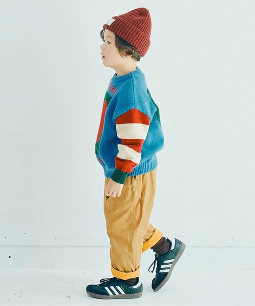 パンツ 「ジュニア対応」ぬくぬくなのにかっこいい裏フリースのワイドパンツ キッズ 子供服 男の子 女の子 | p.premier | 19