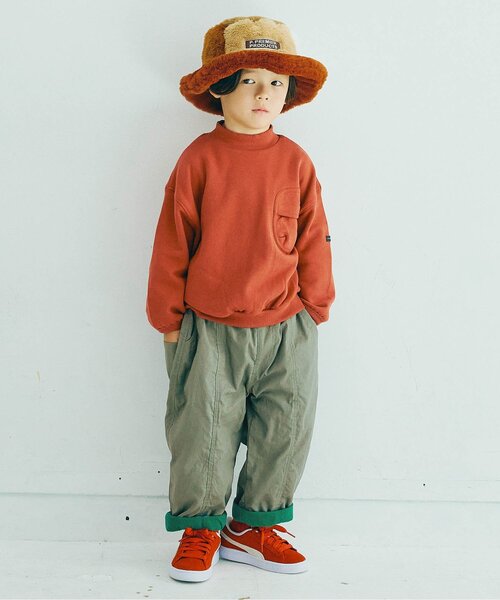 パンツ 「ジュニア対応」ぬくぬくなのにかっこいい裏フリースのワイドパンツ キッズ 子供服 男の子 女の子 | p.premier | 09
