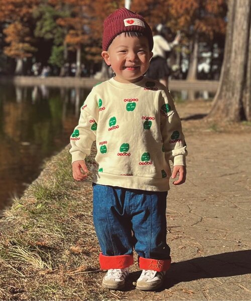 パンツ 「ジュニア対応」ぬくぬくなのにかっこいい裏フリースのワイドパンツ キッズ 子供服 男の子 女の子 | p.premier | 21
