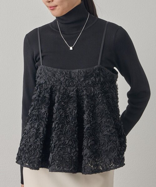 Loungedress（ラウンジドレス） キャミソール フラワーコードビスチェ