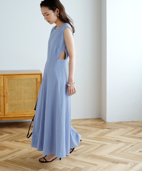 「titivate」 ノースリーブワンピース S ブラック レディース_画像9