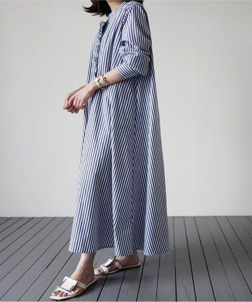 「MAISON DE THERESE」 長袖ワンピース M ブルー レディース_画像2