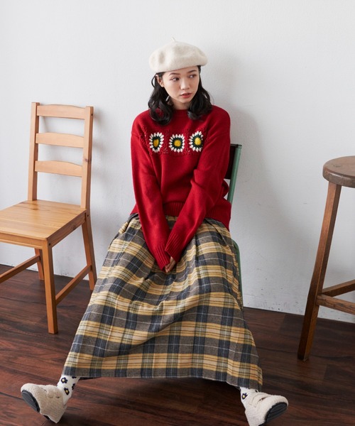「MERLOT」 長袖ニット FREE グリーン レディース_画像8