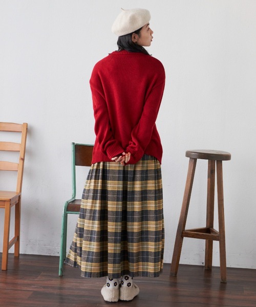 「MERLOT」 長袖ニット FREE グリーン レディース_画像9