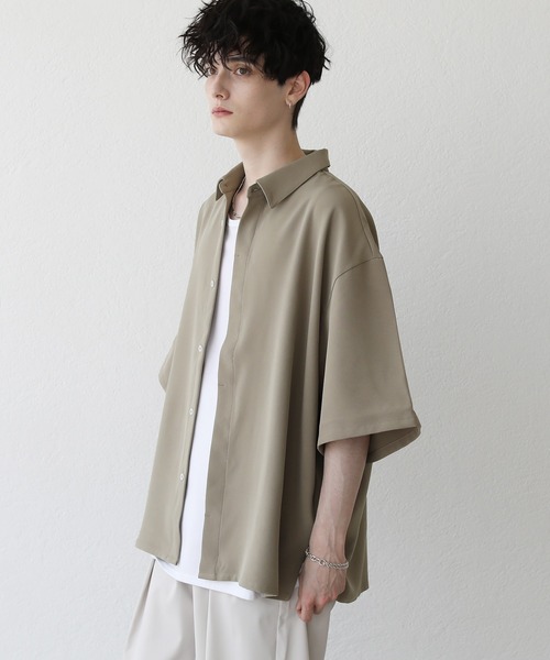 「LILL」 半袖シャツ X-LARGE ベージュ メンズ_画像4