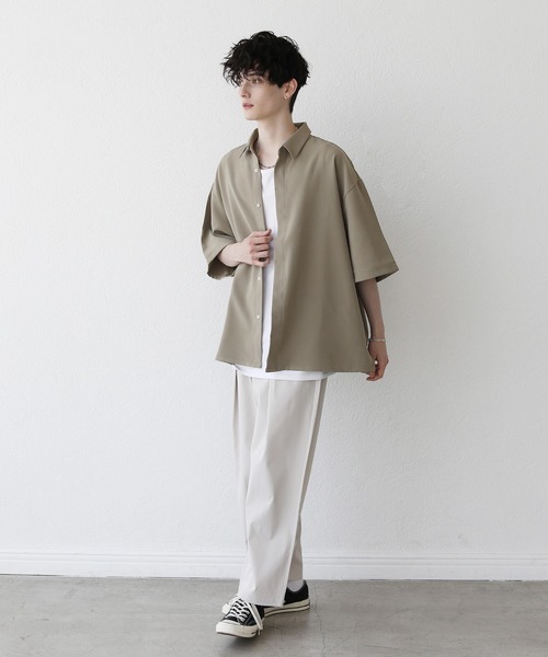 「LILL」 半袖シャツ X-LARGE ベージュ メンズ_画像7