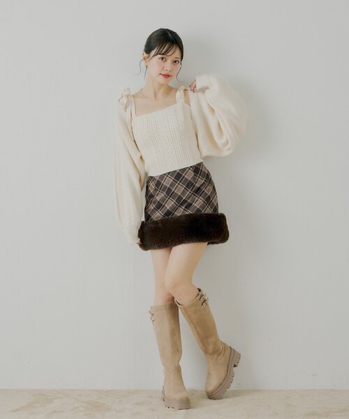 Chico（チコ） ブーツ 厚底ベルトデザインロングブーツ レディース