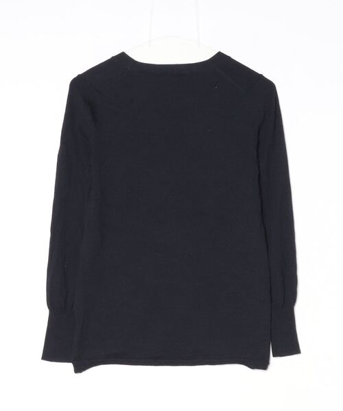 「AMACA」 ニットカーディガン - ネイビー レディース_画像2