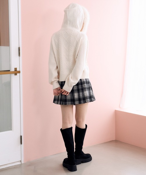 Heather（ヘザー） ニット セーター ファーフードニット 627013