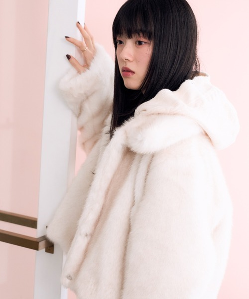 Heather（ヘザー） ニット セーター ファーフードニット 627013