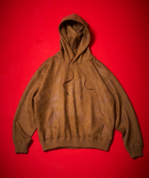 リヴァプールFC　FAKE LEATHER EMBOSS PRINT Tシャツ Liverpool FC / リバプール FC】FAKE LEATHER EMBOSS PRINT Tシャツ（T