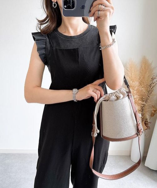 「evernavy」 オールインワン M ネイビー レディース_画像5